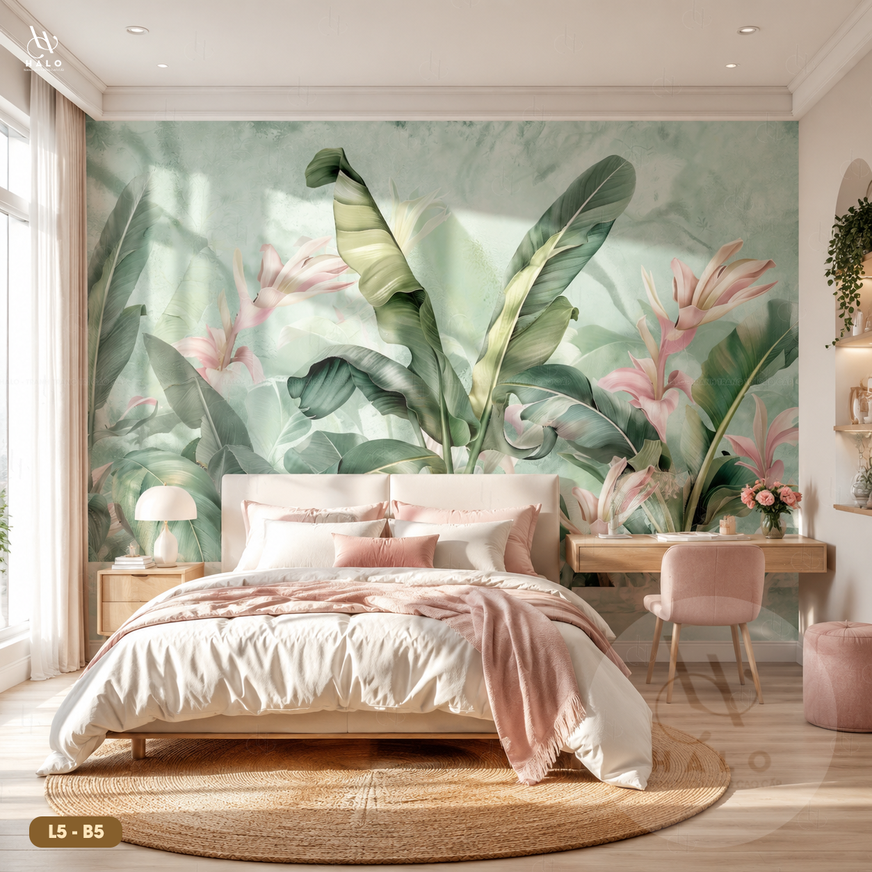  Tranh Dán Tường Lá Cây 8D 16D - L5 - B5 