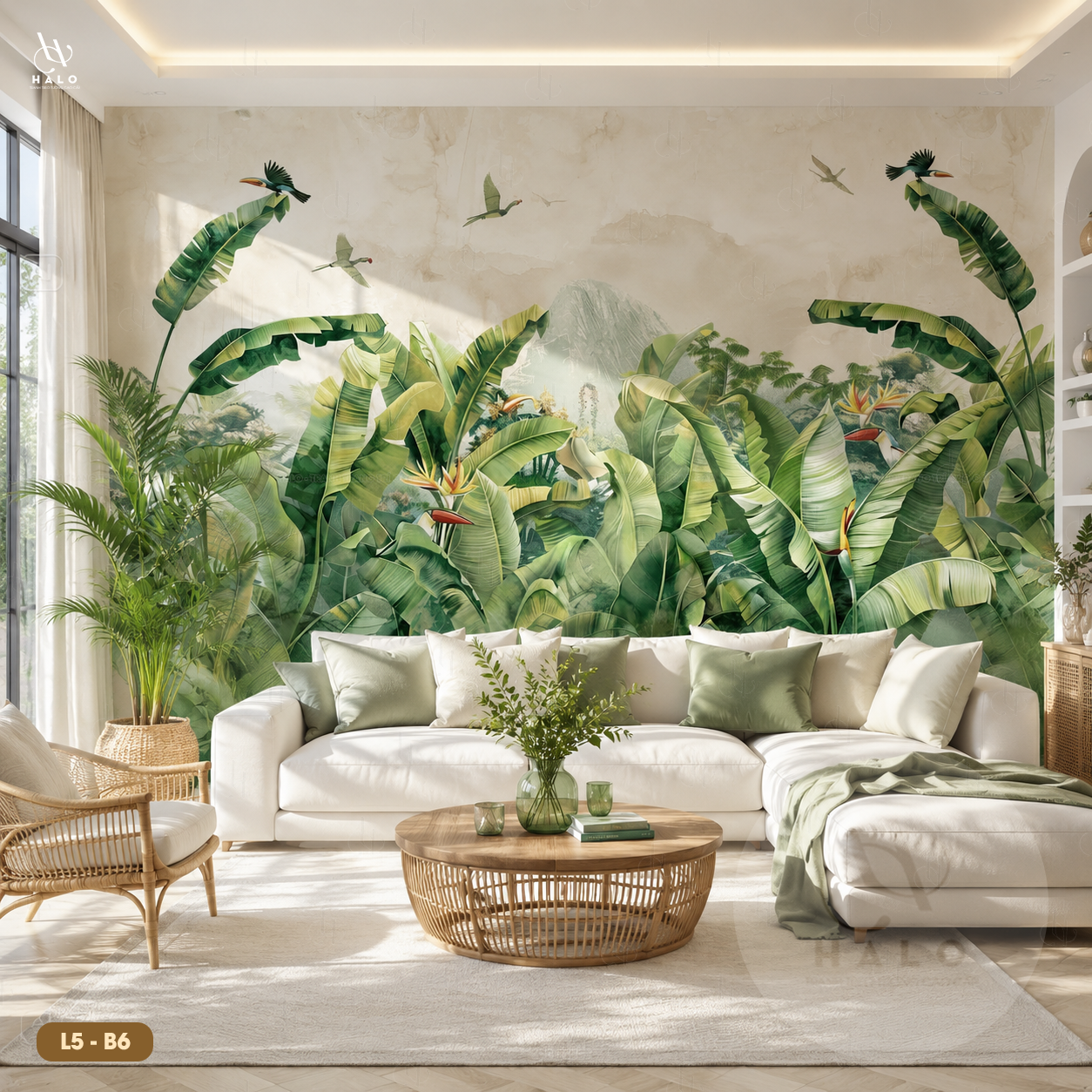  Tranh Dán Tường Lá Cây 8D 16D - L5 - B6 