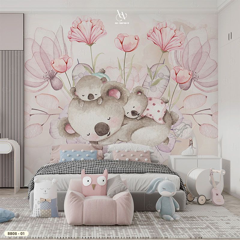  Tranh Dán Tường Trẻ Con 8D 16D - BB08 