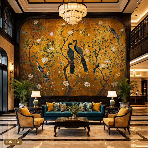  Tranh Dán Tường Indochine - Chim Công 8D 16D - ID5  - 13 