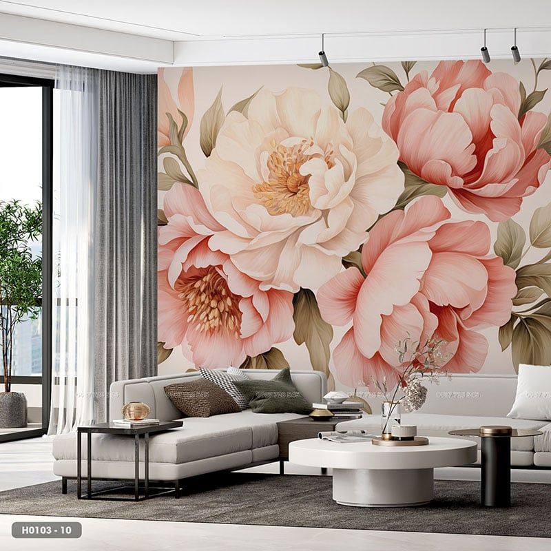  Tranh Dán Tường Hoa 8D 16D - H0103 
