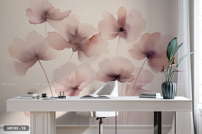  Tranh Dán Tường Hoa 8D 16D - H0103 