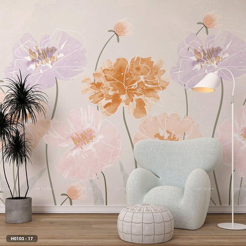  Tranh Dán Tường Hoa 8D 16D - H0103 