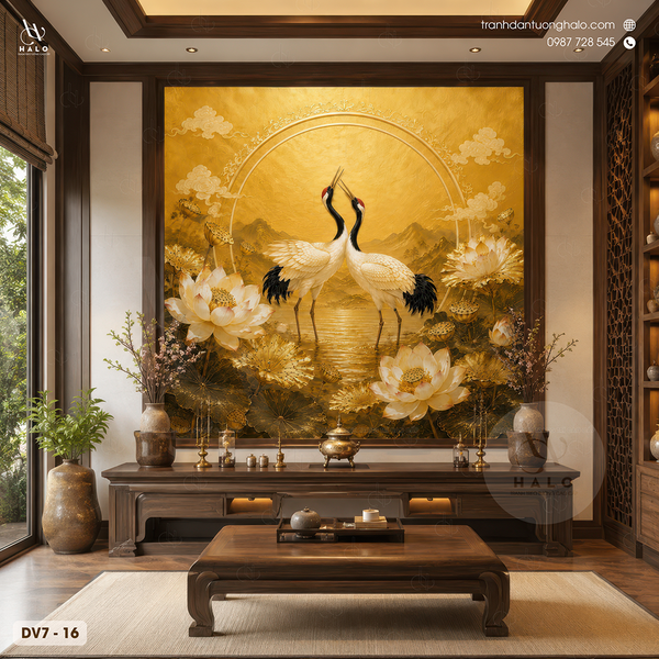 Tranh Dán Tường Hạc - DV7 - 16 