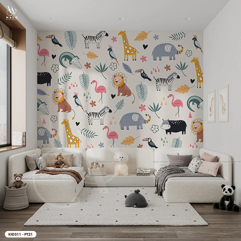  Tranh Dán Tường Họa Tiết Cho Trẻ 8D 16D - KID311 