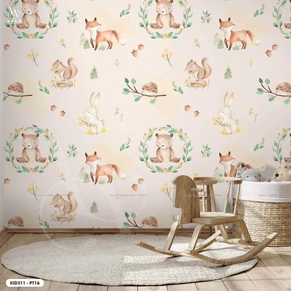  Tranh Dán Tường Họa Tiết Cho Trẻ 8D 16D - KID311 