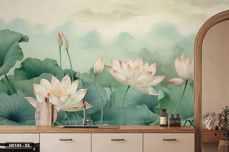  Tranh Dán Tường Hoa 8D 16D - H0103 