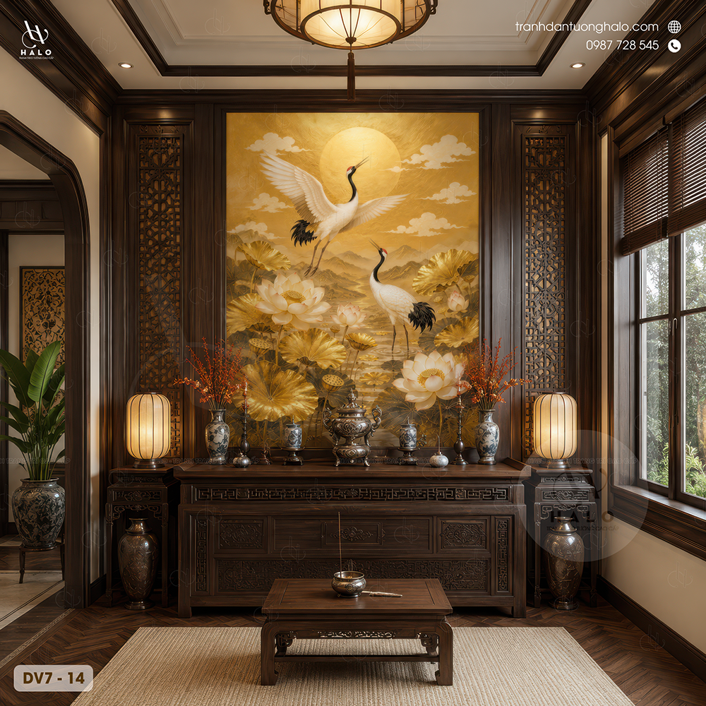  Tranh Dán Tường Hạc - DV7 - 14 