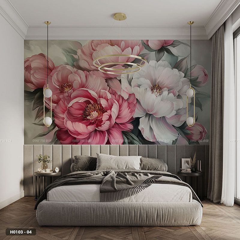  Tranh Dán Tường Hoa 8D 16D - H0103 