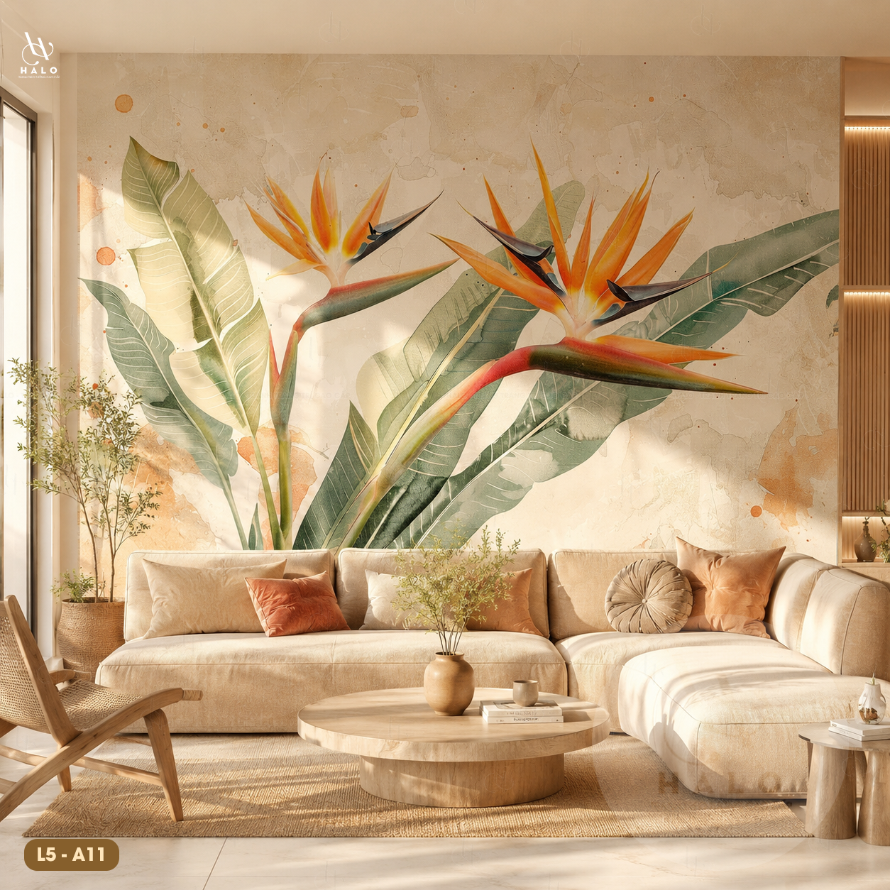 Tranh Dán Tường Lá Cây 8D 16D - L5 - A11 