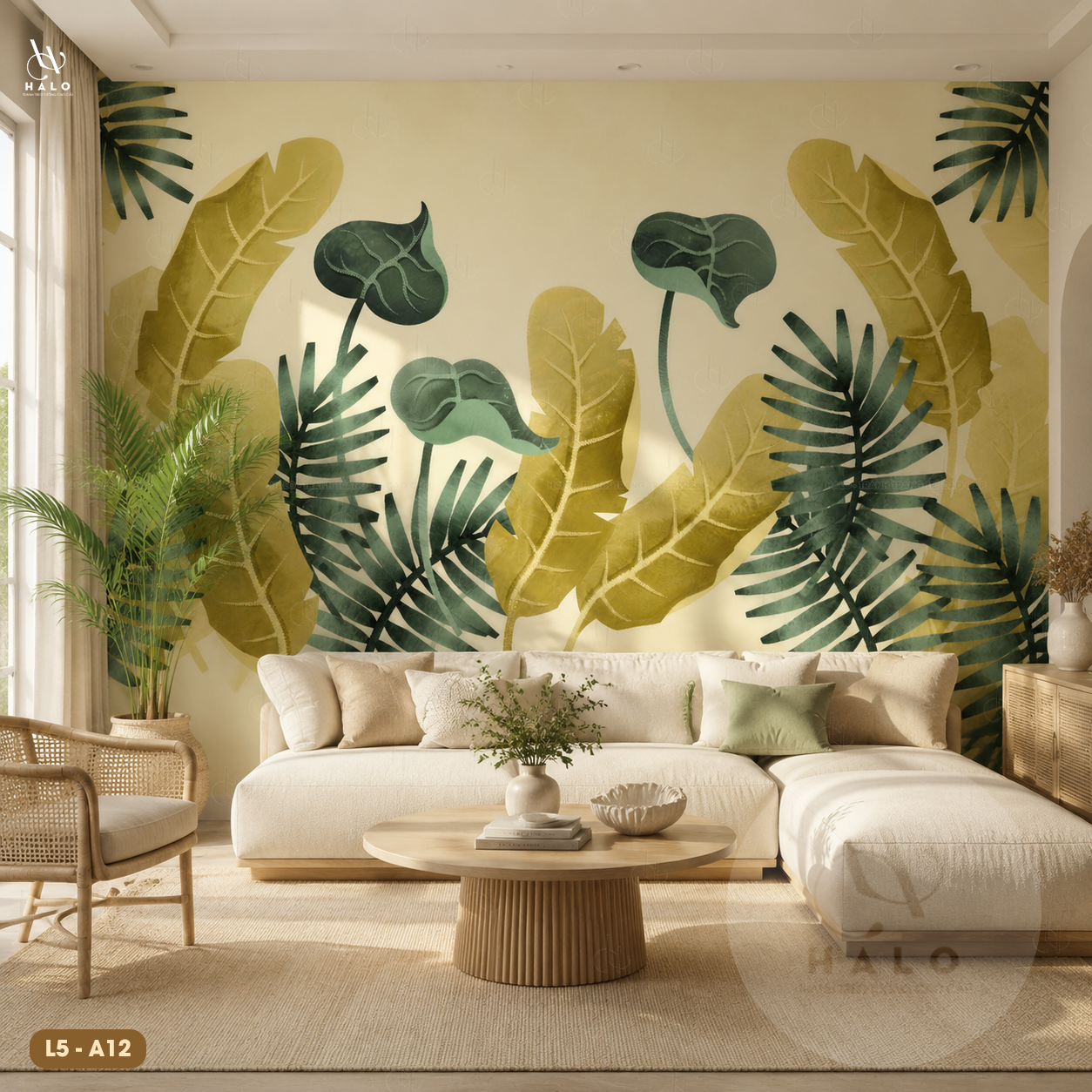  Tranh Dán Tường Lá Cây 8D 16D - L5 - A12 