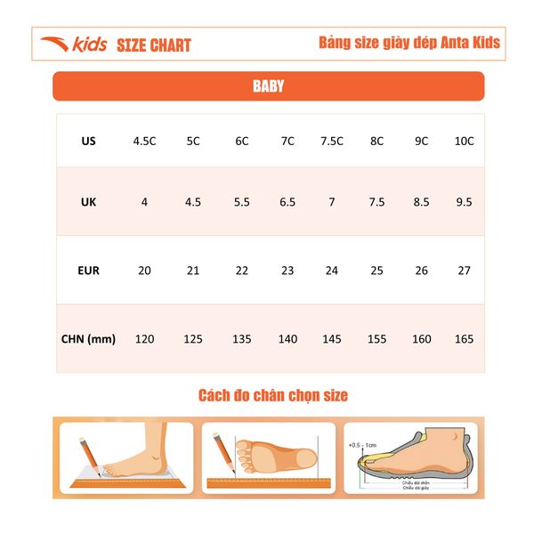 Giày Thể Thao Bé Gái Size 22-27 Anta Kids Cny-Good Luck 3225C0016-2