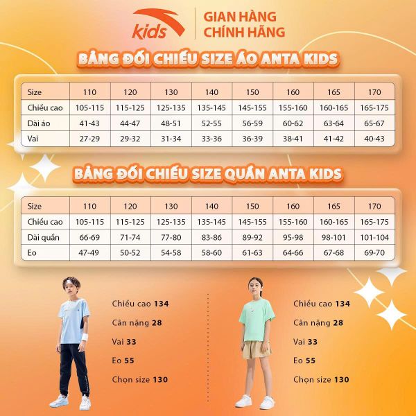 Bộ Đồ Thể Thao Bé Gái Anta Kids 3625C9727-1