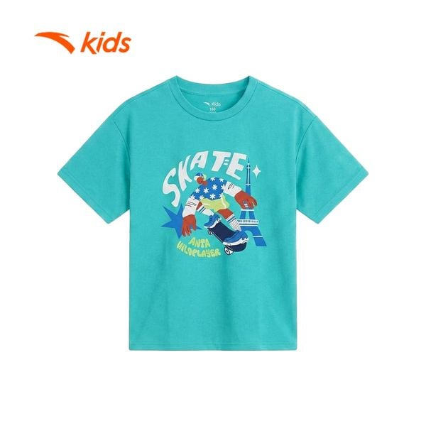 Áo Phông Ngắn Tay Thể Thao Bé Trai Anta Kids 352437118U-2