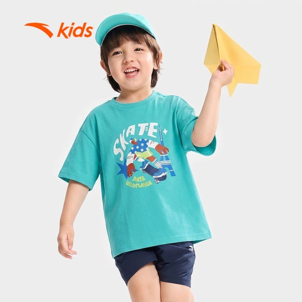 Áo Phông Ngắn Tay Thể Thao Bé Trai Anta Kids 352437118U-2
