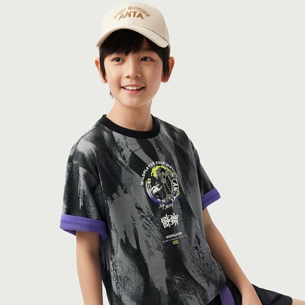 Áo Phông Ngắn Tay Bé Trai Anta Kids Wildplayer 3525B8103-3