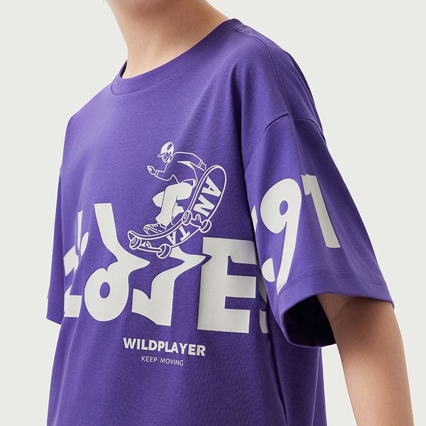 Áo Phông Ngắn Tay Bé Trai Anta Kids Wildplayer 3525B8104-3