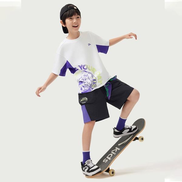 Áo Phông Ngắn Tay Bé Trai Anta Kids Wildplayer 3525B8106-1