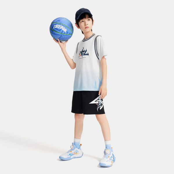 Áo Phông Ngắn Tay Bóng Rổ Bé Trai Anta Kids 3525C1101-3