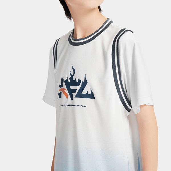 Áo Phông Ngắn Tay Bóng Rổ Bé Trai Anta Kids 3525C1101-3