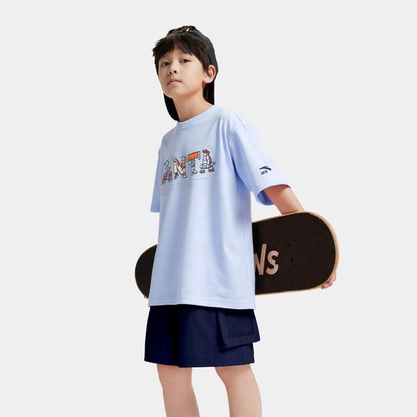 Áo Phông Ngắn Tay Thể Thao Thời Trang Bé Trai Anta Kids 3525C8103-2