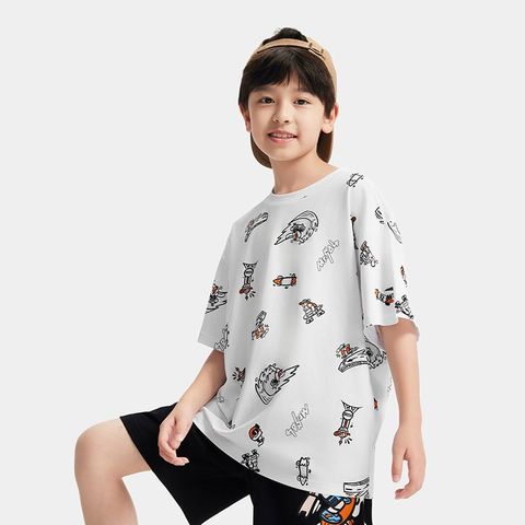 Áo Phông Ngắn Tay Thể Thao Thời Trang Bé Trai Anta Kids 3525C8103B-1