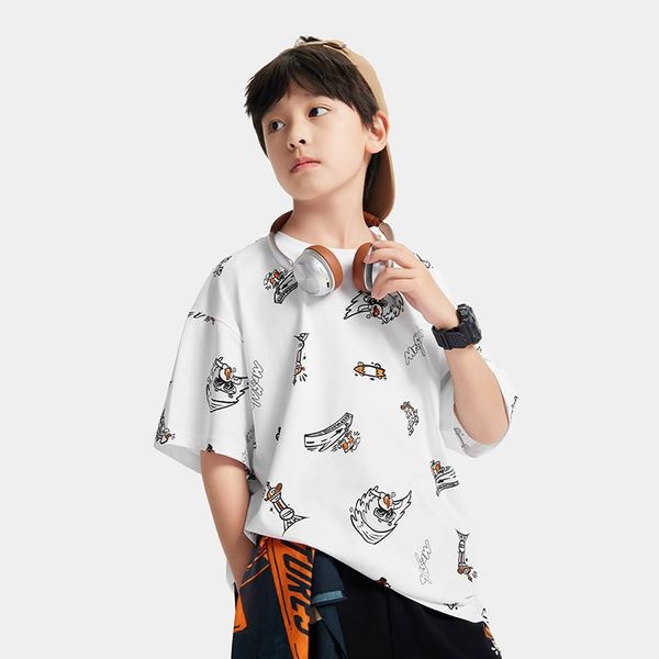 Áo Phông Ngắn Tay Thể Thao Thời Trang Bé Trai Anta Kids 3525C8103B-1