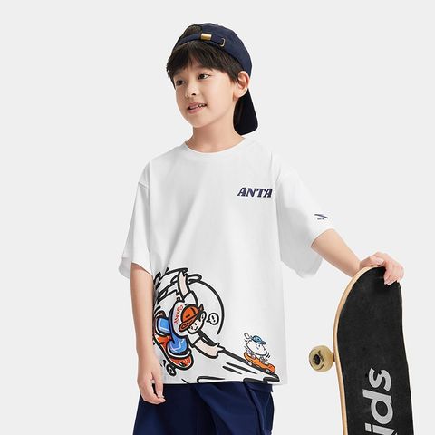 Áo Phông Ngắn Tay Thể Thao Bé Trai Anta Kids 3525C8104-1