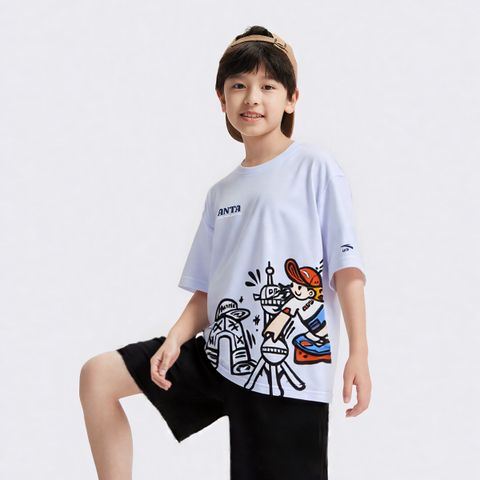 Áo Phông Ngắn Tay Thể Thao Bé Trai Anta Kids 3525C8104-2