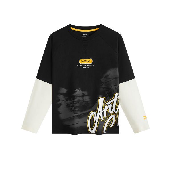 Áo Dài Tay Thể Thao Bé Trai Anta Kids Wildplayer 3525C8401S-2