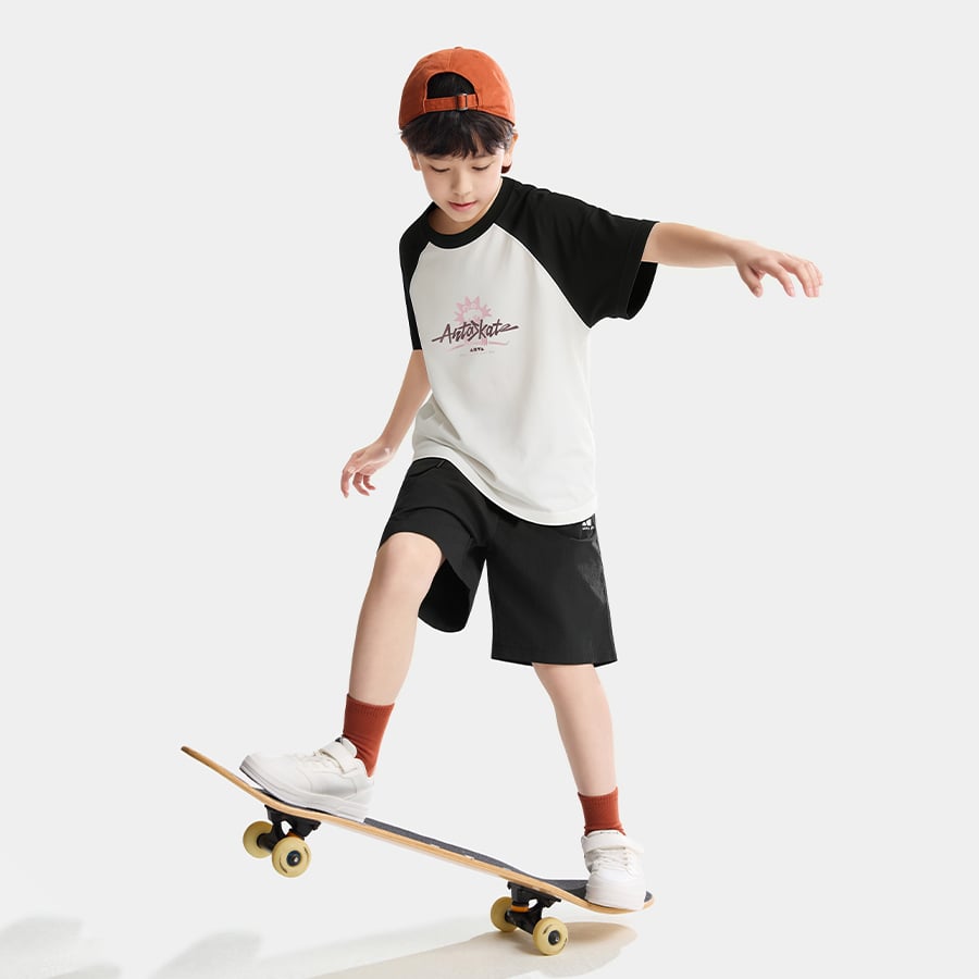 Áo Thun Ngắn Tay Thời Trang Bé Trai Anta Kids 352628120-1
