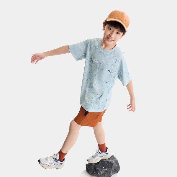 Áo Thun Ngắn Tay Thời Trang Bé Trai Anta Kids Outdoor 3526B6102-1