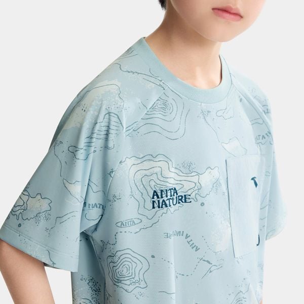 Áo Thun Ngắn Tay Thời Trang Bé Trai Anta Kids Outdoor 3526B6102-1