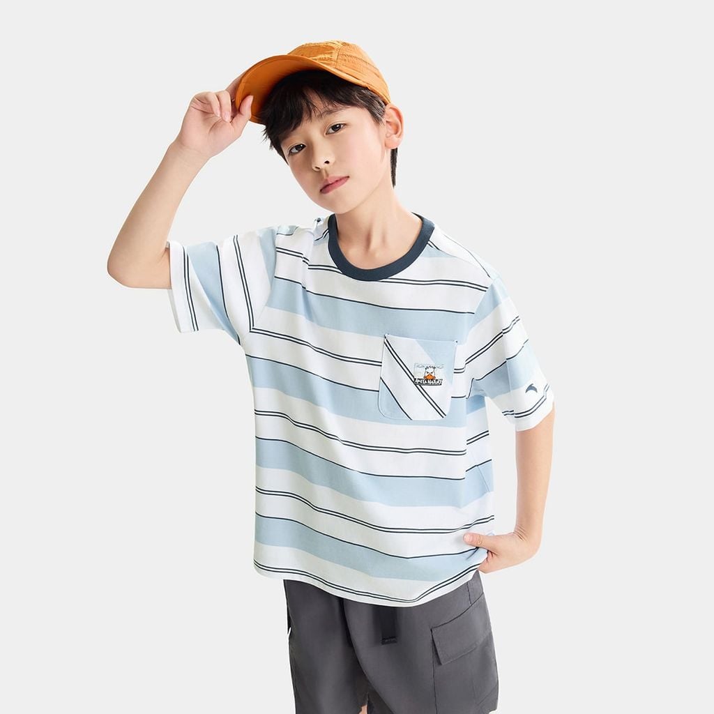 Áo Thun Ngắn Tay Thời Trang Bé Trai Anta Kids 3526B6103-2