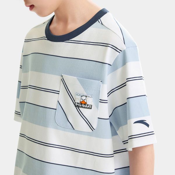Áo Thun Ngắn Tay Thời Trang Bé Trai Anta Kids 3526B6103-2