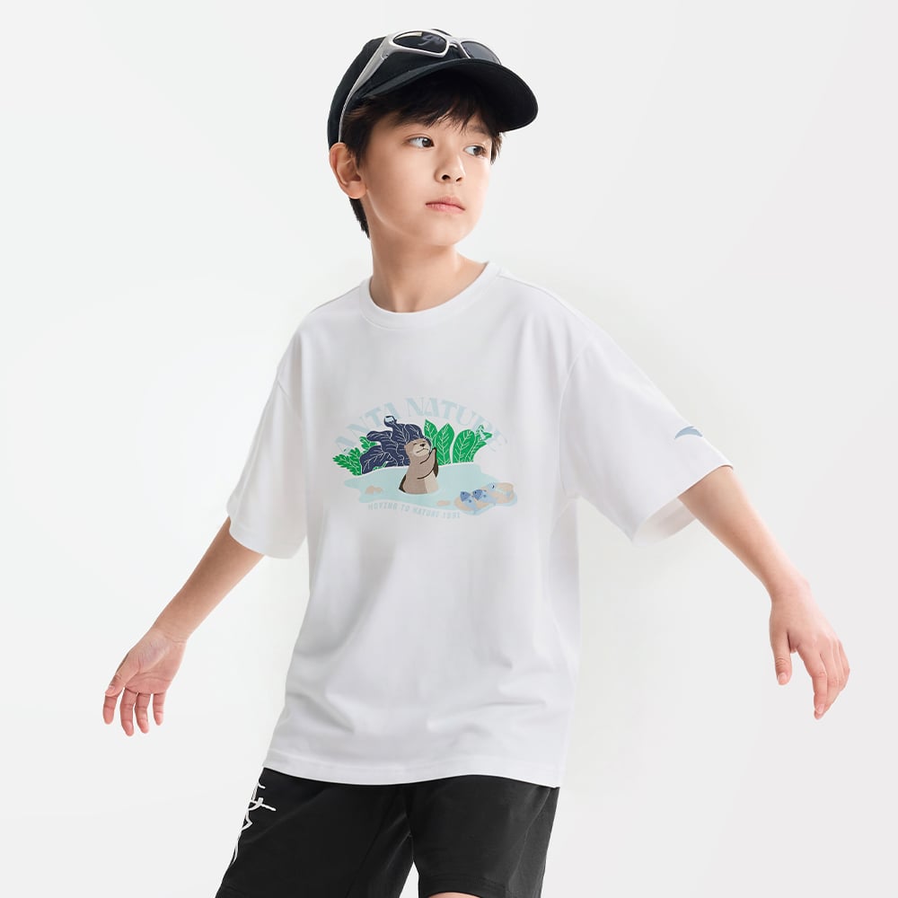 Áo Phông Ngắn Tay Thể Thao Bé Trai Anta Kids 3526B6666-1