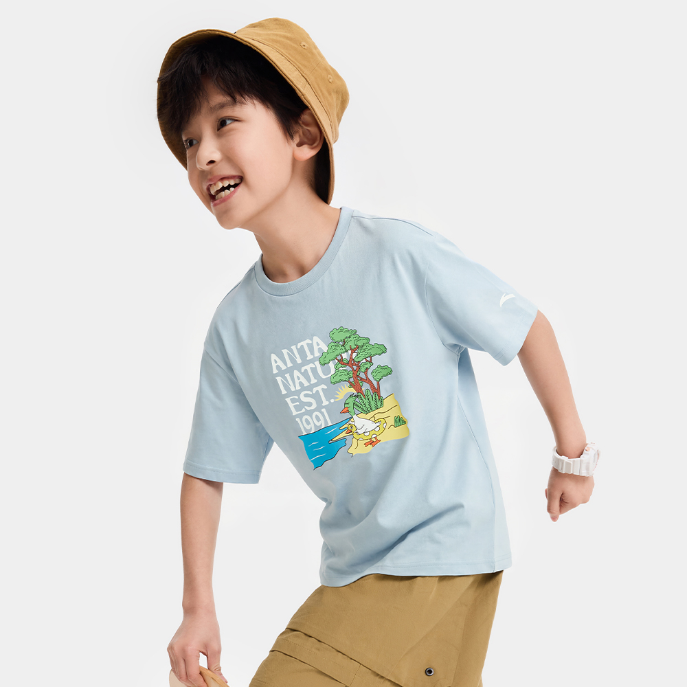 Áo Phông Ngắn Tay Thể Thao Bé Trai Anta Kids 3526B6666-2