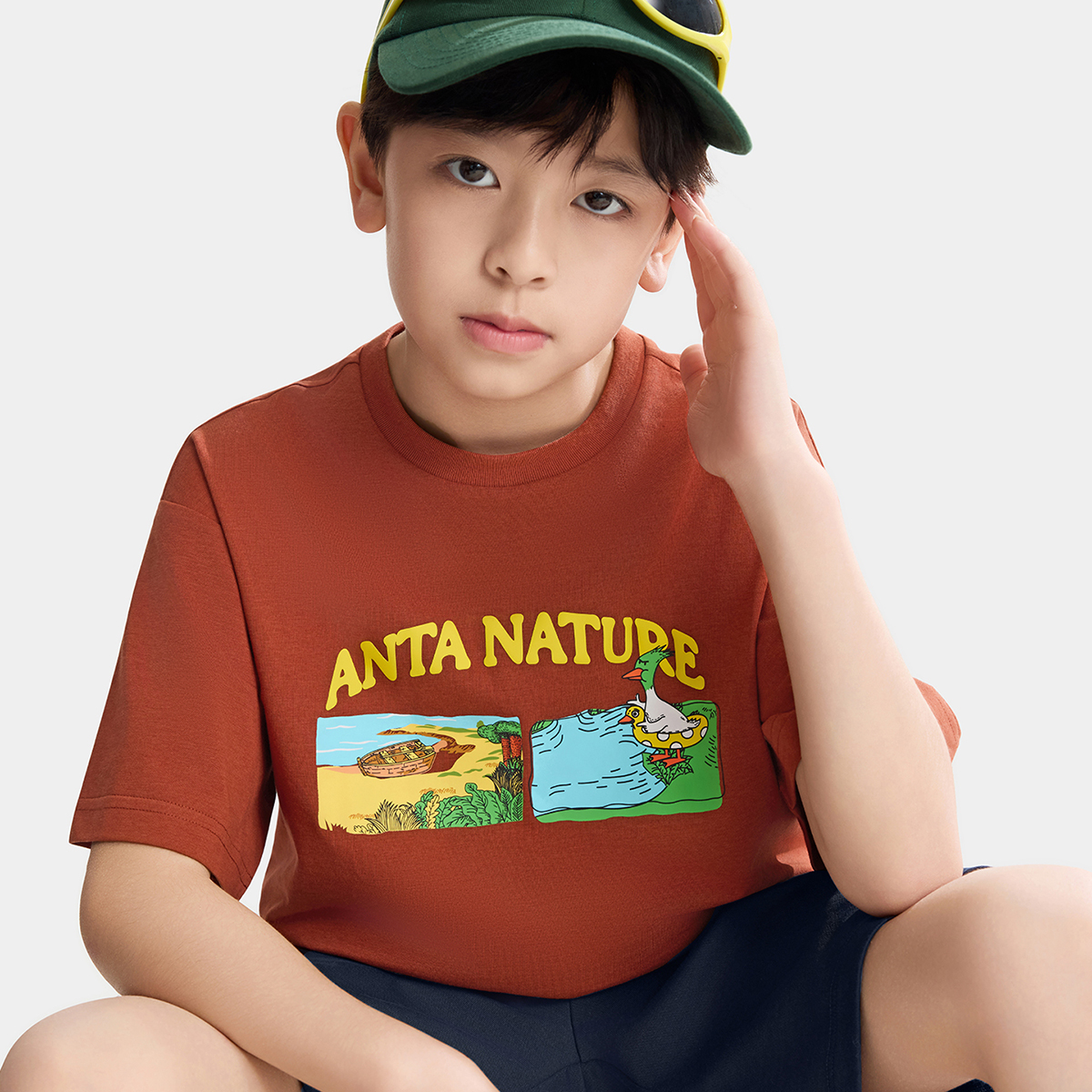 Áo Phông Ngắn Tay Thể Thao Bé Trai Anta Kids 3526B6666-3