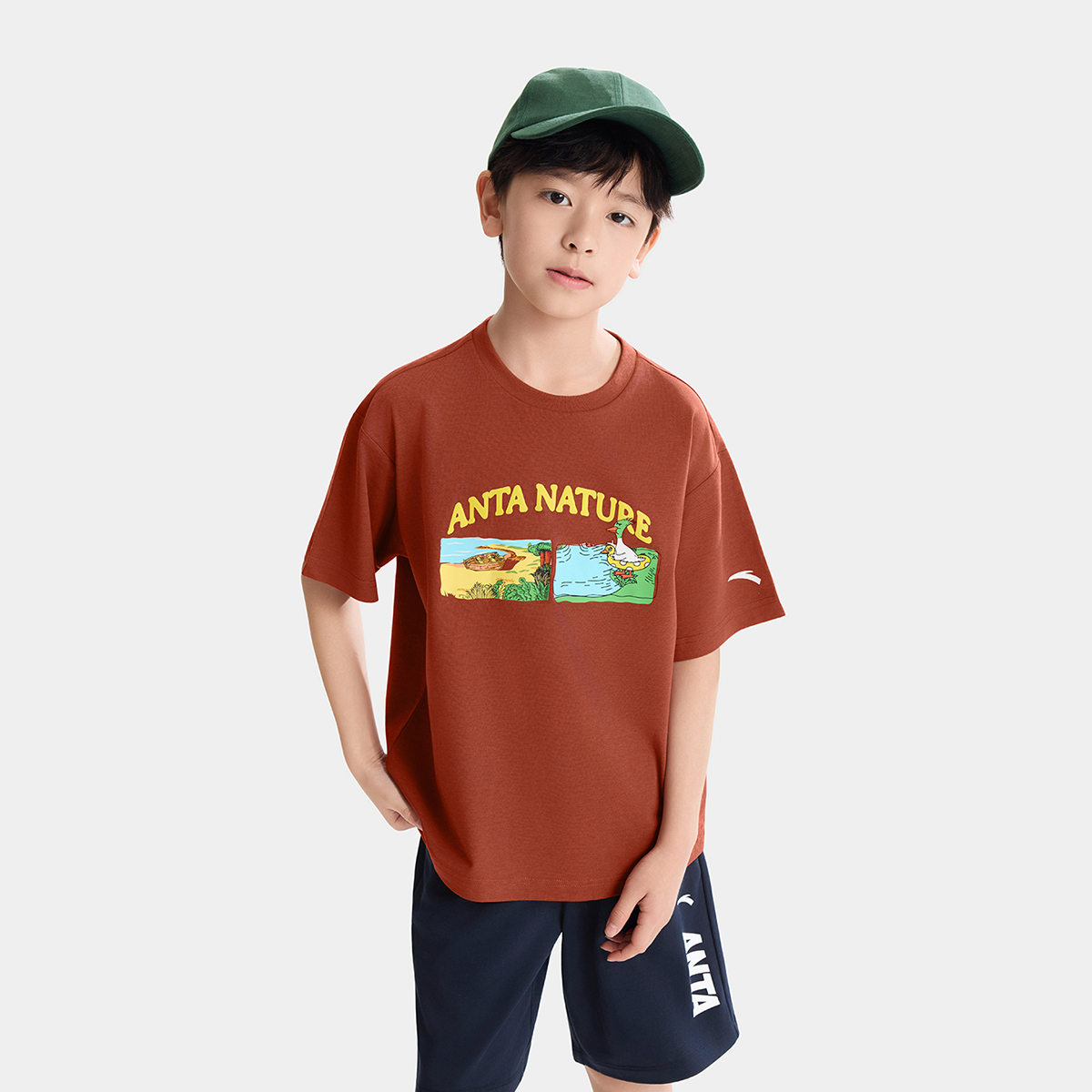 Áo Phông Ngắn Tay Thể Thao Bé Trai Anta Kids 3526B6666-3
