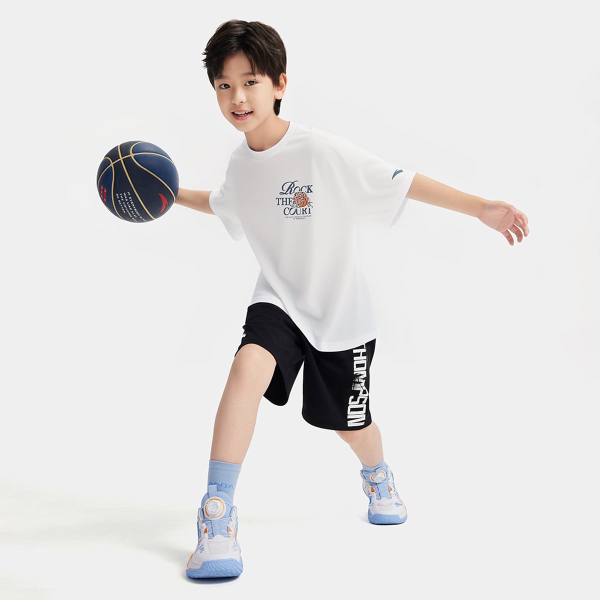 Áo Thun Thời Trang Thể Thao Bé Trai Anta Kids 3526C1107-1