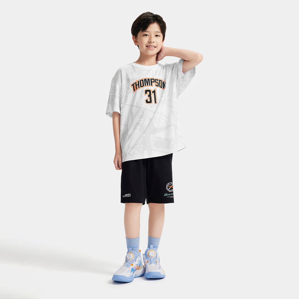 Quần Short Bóng Rổ Thể Thao Bé Trai Anta Kids 3526C1704-2