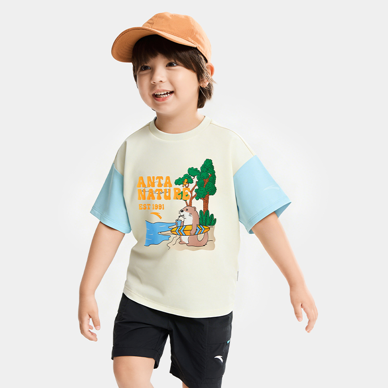 Áo Thun Ngắn Tay Thời Trang Bé Trai ANTA KIDS 3526C9102-1