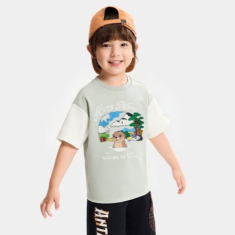 Áo Thun Ngắn Tay Thời Trang Bé Trai ANTA KIDS 3526C9102-2