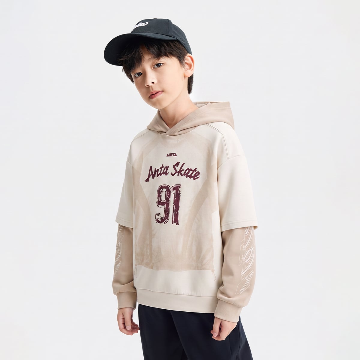Áo Hoodie Thời Trang Thể Thao Bé Trai Anta Kids 3526D8743-1