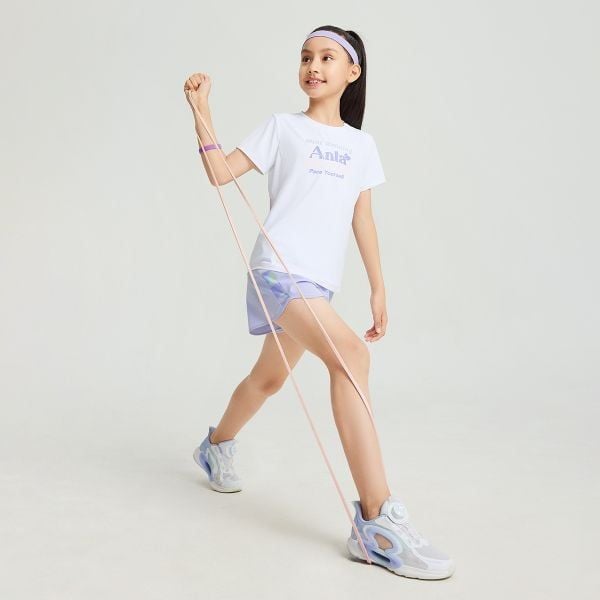 Áo Phông Ngắn Tay Bé Gái Anta Kids Running 3624B5110-1