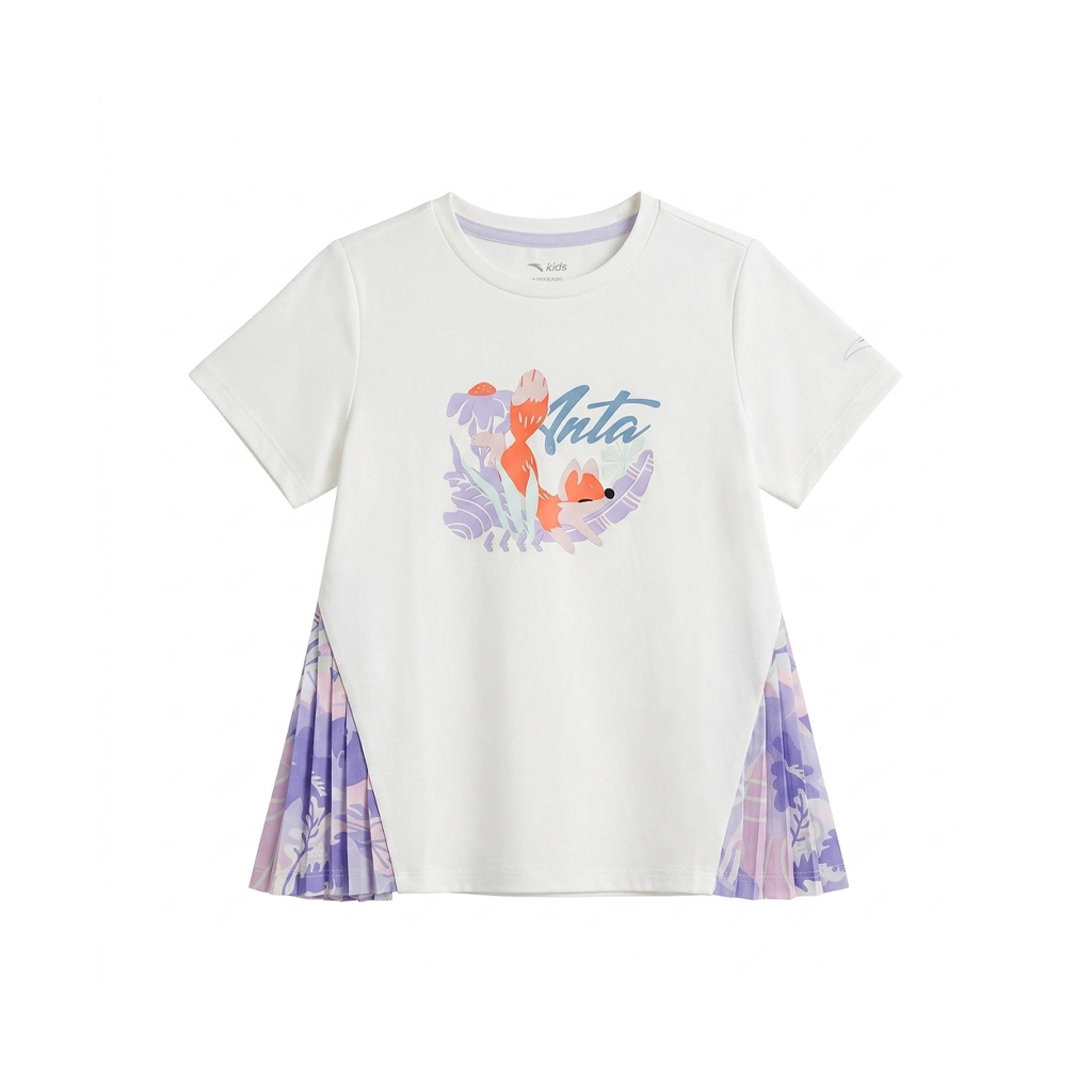 Áo Thun Ngắn Tay Thời Trang Bé Gái Anta Kids 3624C9187-1