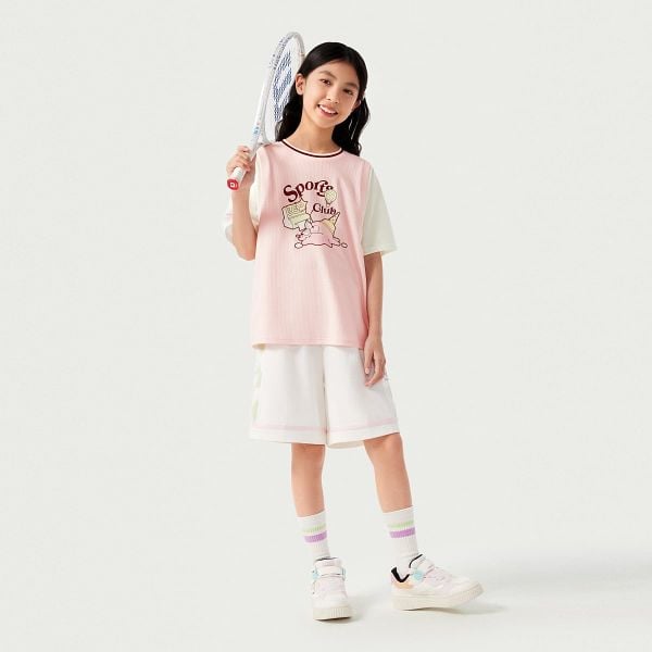 Áo Phông Ngắn Tay Thời Trang Bé Gái Anta Kids 362528103-3