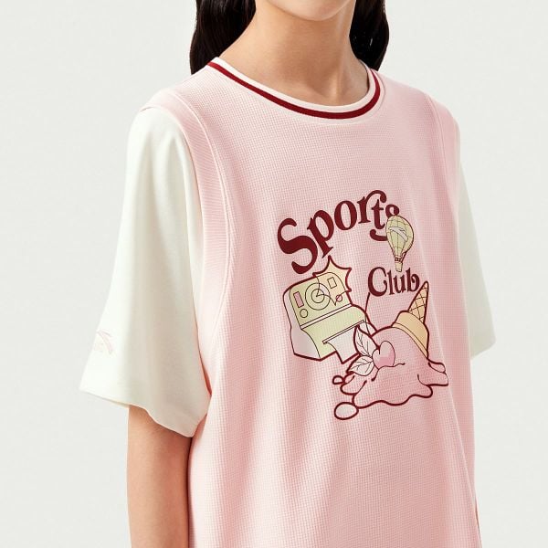 Áo Phông Ngắn Tay Thời Trang Bé Gái Anta Kids 362528103-3