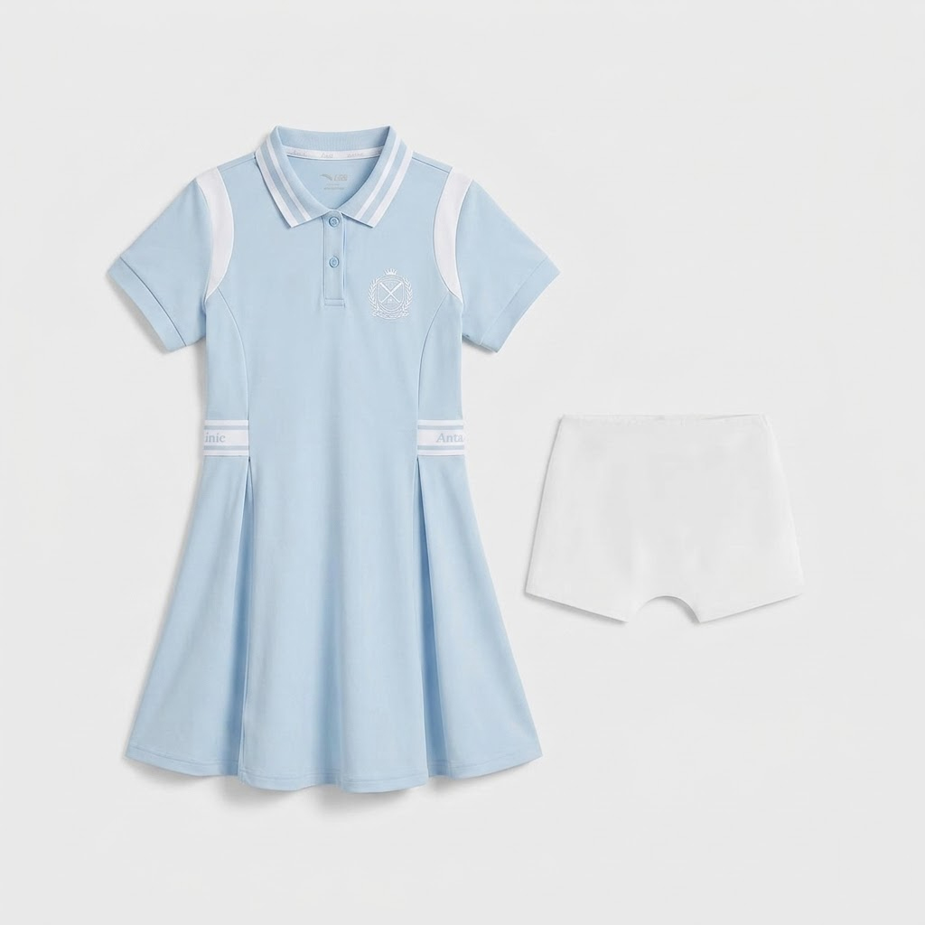 Váy Liền Thể Thao Bé Gái Anta Kids Tennis Culture 3625B8311-3