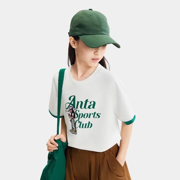 Áo Phông Ngắn Tay Thời Trang Bé Gái Anta Kids 3625C1106-1